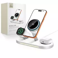 Tech-Protect A51 ArcticBoost 3-in-1 wireless charger | Qi 2.2 | MagSafe compatible | 25W | white