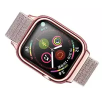 USAMS Apple Watch strap with case for 4/5/6/7/SE 44/45mm, rose gold, ZB74IW4 (US-ZB074)