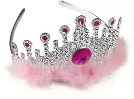 Rappa princesės karūna su plunksnomis