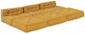 Modulinė sofa Audinys Geltona 210 x 140 x 56 cm
