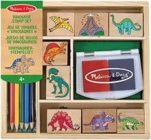 Dėlionė MELISSA & DOUG žaidimų rinkinys Dinozaurų antspaudų rinkinys