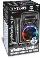 BONTEMPI belaidis garsiakalbis su mikrofonu ir RGB šviesomis, 49 1000