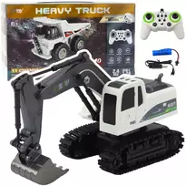 Lean Toys Nuotoliniu būdu valdomas ekskavatorius Heavy Truck 1:24 su šviesomis ir garsais