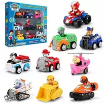PAW Patrulių rinkinys iš 9 automobilių su figūrėlėmis