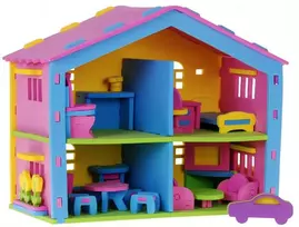 3D lėlių namelis su baldeliais "Puzzle "