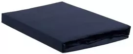 Ambiante Cotton Uni HL Dark Mėlyna paklodė su guma Čiužinio dydis - 180x200 cm