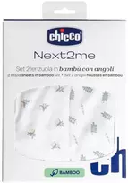 Chicco „Next2Me Forever“ paklodė su guma, bambuko žaluma, 2 vnt.