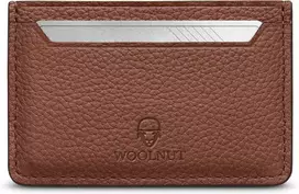 Woolnut Leather Card Holder -korttikotelo, konjakki