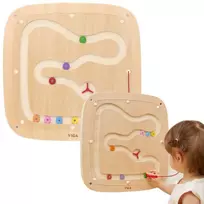Viga Toys Medinė sensorinė lenta vaikams Gavitacijos takelis VIGA
