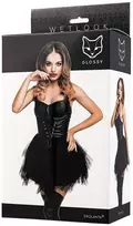 Glossy Blizgi Elisia, suknelė, wetlook, juoda, L