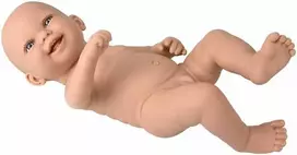 Arias vinilinė lėlė kūdikėlis, berniukas 42 cm, maudoma, lanksti be rūbelių