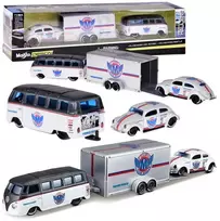 Jokomisiada Licencijuoti metaliniai automobiliai 1:64 „Volkswagen Van“ „Samba“ ir „VW Beetle