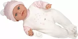 Arias realistiška verkiančio kūdikio lėlė su garsu, 42 cm, rožinė vaikams