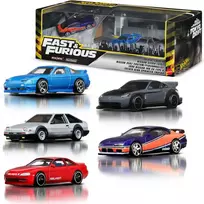 Mattel Hot Wheels Greiti ir įsiutę transporto priemonių rinkinys, 5 metaliniai automobiliai
