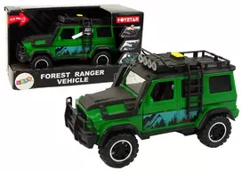 Lean Toys Visureigis žaislinis automobilis 1:14 su šviesomis ir garsu, žalias