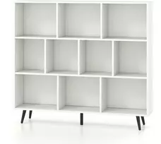 KNYGA Promotions Dėžutės formos knygų spinta, 120x24x107 cm, balta