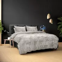 Patalynės komplektas Sleeptime Crystal Velvet veliūrinis patalynės užvalkalų komplektas, 200×220 cm, smėlio spalvos
