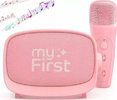 myFirst Voice 2 komplektas do karaoke: mikrofon i głośnik belaidis su efektami modyfikacji dźwięku rožinis