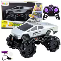 Lean Toys Nuotoliniu būdu valdomas sidabrinis pikapas 1:16