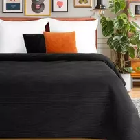 Eurofirany CHON/VELVET2/JUODA 170X210 JUODA Lovatiesė Lovatiesė