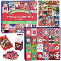 Jokomisiada Advent Calendar Dėlionė - 24 Christmas puzzles in a VINTAGE style ZA5885