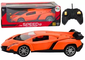 Sportinis automobilis su nuotolinio valdymo pultu RC 1:16, oranžinis