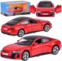 Metalinis automobilis AUDI RS e-tron GT su garso ir šviesos efektais, raudonas