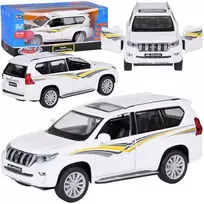 Automobilis TOYOTA LAND CRUISER PRADO su garso ir šviesos efektais, baltas