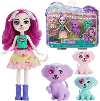 Enchantimals lėlė Dessa Dalmatian su šuniukais