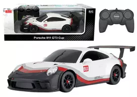 Automobilis RC 1:18 Rastar Porsche 911 GT3 Baltas-Gray