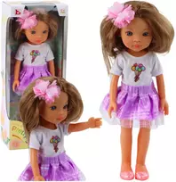 Lėlė su violetine suknele Pretty Girl, 32 cm