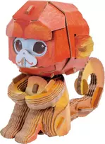 MAKEBUG 3D popierinė delionė Auksuotoji riestanosė beždžionė, MB-D-0043
