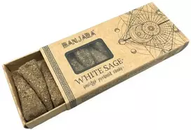 Ancient Wisdom Piramidiniai kūginiai smilkalai Baltas sage, Banjara, 40g