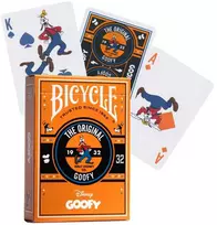 Disney Goofy Bicycle žaidimo kortos – oranžinė kaladė kolekcionieriams