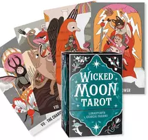 Wicked Moon taro kaladė Lo Scarabeo, 78 kortų, raganiškas Metų ratas