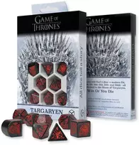 Dėlionė Game of Thrones Targaryen kauliukų rinkinys, juodi su raudona – Q-Workshop