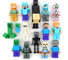 Figūrėlių rinkinys 12 vnt. minecraft figūrėlės, Happy people M-19