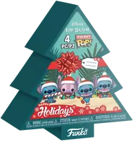 FUNKO POP! Vinilinių figūrėlių rinkinys: Lilo & Stitch: Happy Holidays, ~4 cm (4 vnt.)