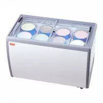 Vevor 370 L ledų vitrina ir šaldiklis