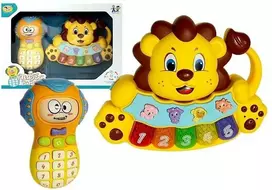 Lavinamasis Muzikinis pianinas Su Gyvūnais ir telefonu "Lion"
