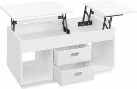 TV staliukas Songmics Kavos staliukas, 100x50x48.5 cm, balta