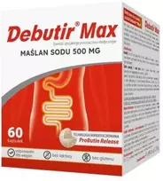 Debutir „Max“ natrio butirato 500 mg maisto papildas specialios medicininės paskirties maisto produktams, 60 kapsulių