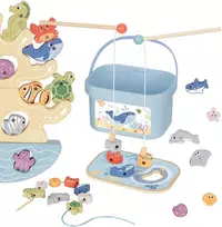 Tooky Toys Medinis jūros žaidimų rinkinys Tooky Toy 3in1 žvejyba