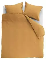Ambiante Patalynės komplektas Cotton Uni Ochre Pagalvės matmenys - 50x70 cm, Antklodės matmenys - 140x200 cm