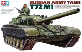 Tamiya T-72M1 Rusijos tankas 1/35 surenkamas plastikinis modelis 35160