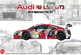 Nunu Beemax NuNu Audi R8 LMS GT3 2015, FIA GT Pasaulio taurė, 1/24 plastikinis rinkinys