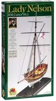 Amati Lady Nelson 1803 kuteris, 1:64 medinis laivo modelio rinkinys
