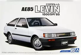 Aoshima Toyota AE85 Corolla Levin 1500SR ’85 1/24 surenkamas modelis