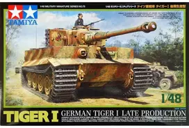 Tamiya 32575 Tiger I vėlyvos gamybos vokiečių tankas 1/48 plastikinis modelis