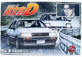 Aoshima Initial D AE86 Levin Wataru Akiyama 1/24 surenkamas modelis